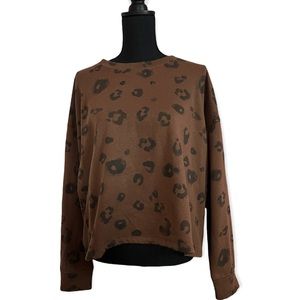 Splendid Leopard Print Crewneck MSRP $88